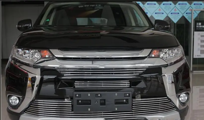 Для Mitsubishi outlander 2016 2017 2018 верхний + нижний гриль 3 шт. из нержавеющей стали - купить