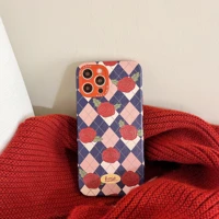 rhomboid geometric retro pattern outer banks anti drop for celular iphone case13 12 promax 11 xr xs 87p latest hot sale new