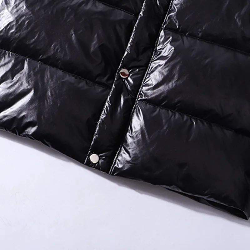 Женский темперамент в Европе и США новинка 2019 утепленный теплый воротник белый