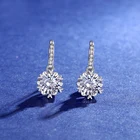 Женские серьги-подвески BOEYCJR, из серебра 925 пробы, с муассанитом F, 0,5ct1ct
