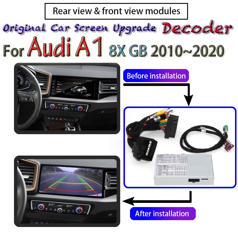 Оригинальный Автомобильный экран улучшенная обратная камера Adpter для Audi A1 8X GB 2010 ~
