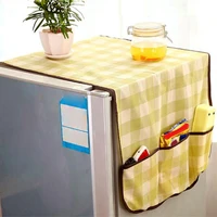 1pcs refrigerator dust proof cover with pocket multipurpose dust cloth washing machine cover towel household home storage