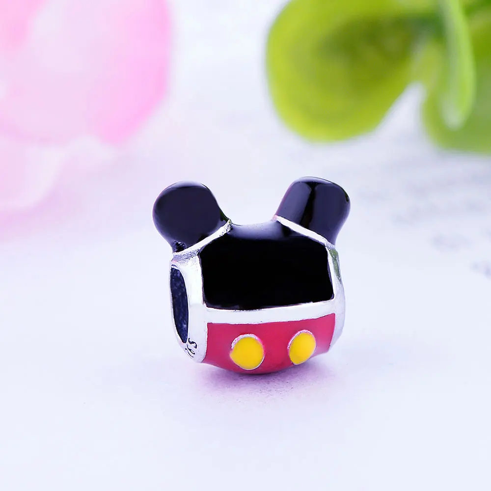 Микс Эмали из серебра 925 пробы милые Мультяшные шармы бусины подходят для