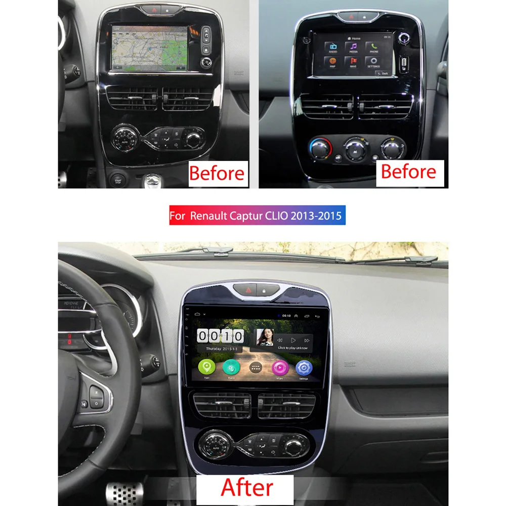 Автомагнитола easteregg для Renault Clio 2013- 2015 2 din Android автомобильное радио мультимедийный