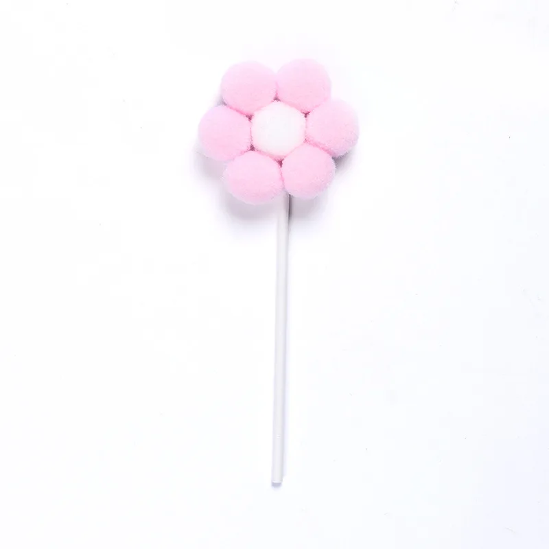 Милый хлопковый шар флорет флажки для детского дня рождения украшения кексов