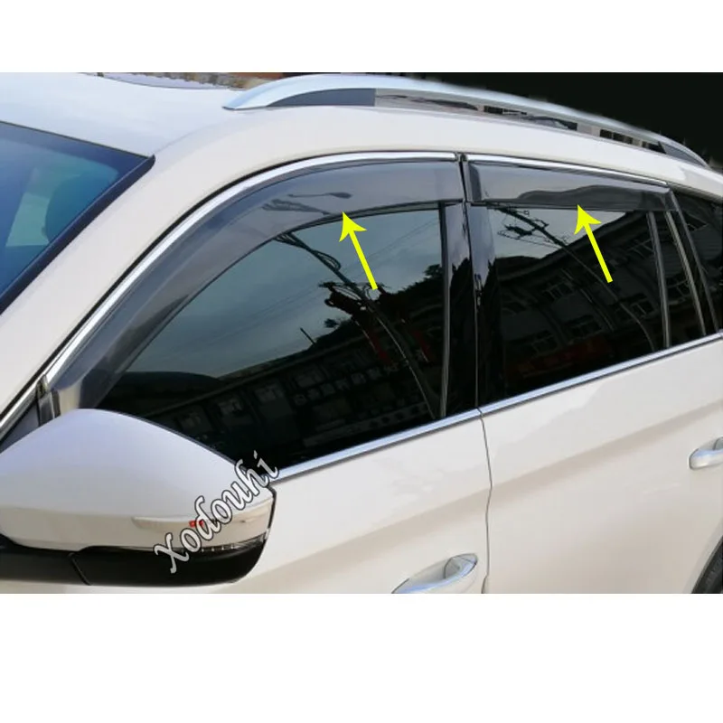 

Car Sticker Lamp Plastic Window Glass Wind Visor Rain/Sun Guard Vent Molding Frame 4pcs For Skoda Kodiaq 2017 2018 2019 2020