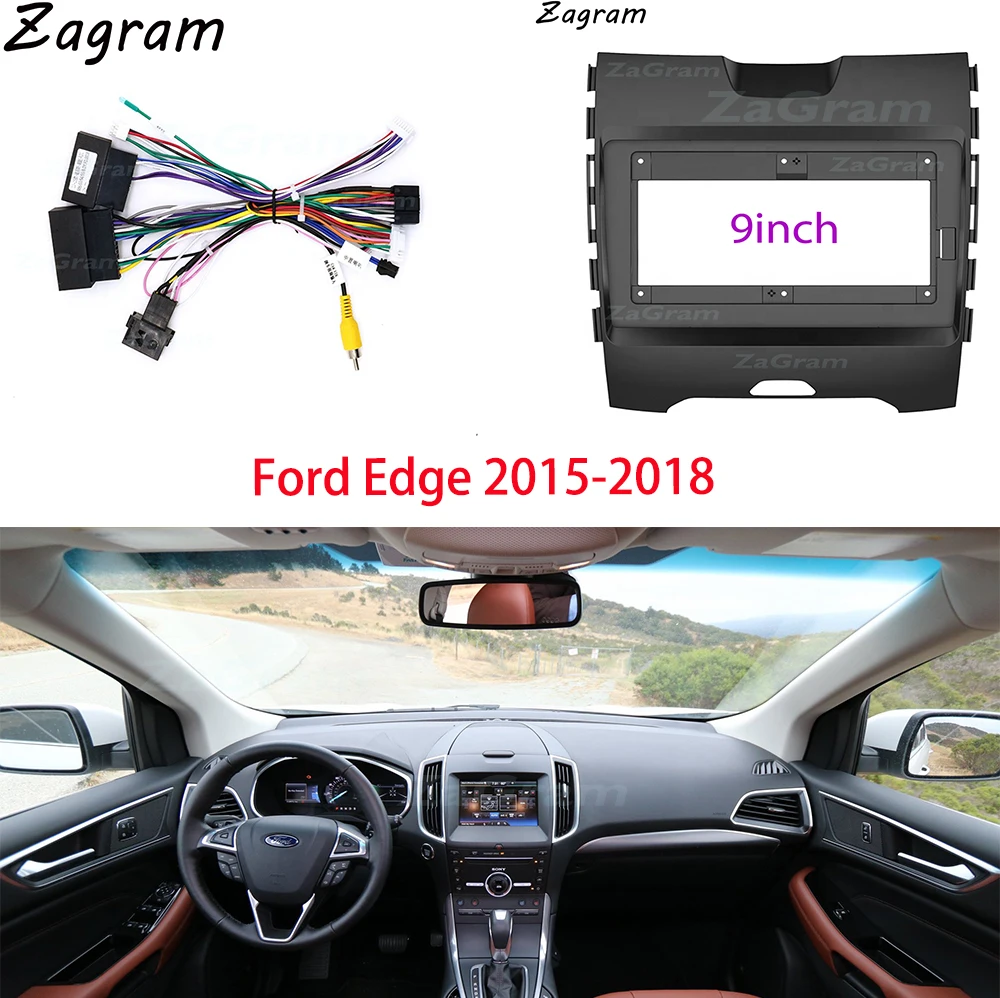 9-дюймовый 2 Din Автомобильный Кабель Fascia Для Ford Taurus 2015-2018 панель Cd - Цена: 2380.91