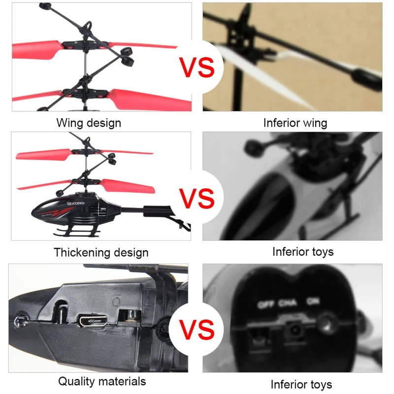Children's Induction Aircraft Toy Helicopter Anti-collision Remote Control Gesture Mini Electric Fly Toys for Kids | Игрушки и хобби