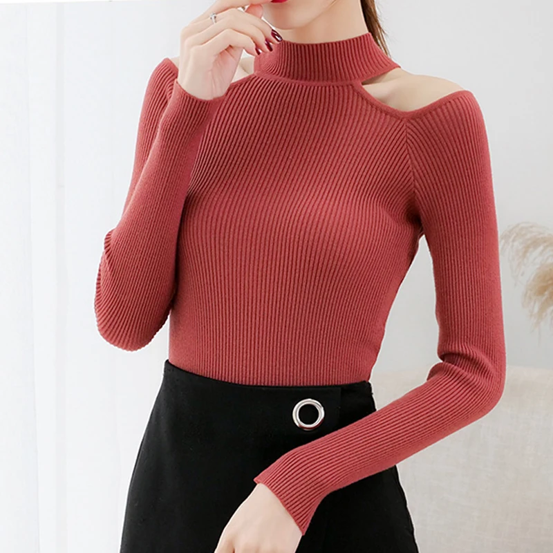 Шик Сумка полые 2020 вязаный свитер для женщин! Модное платье с О-образным вырезом