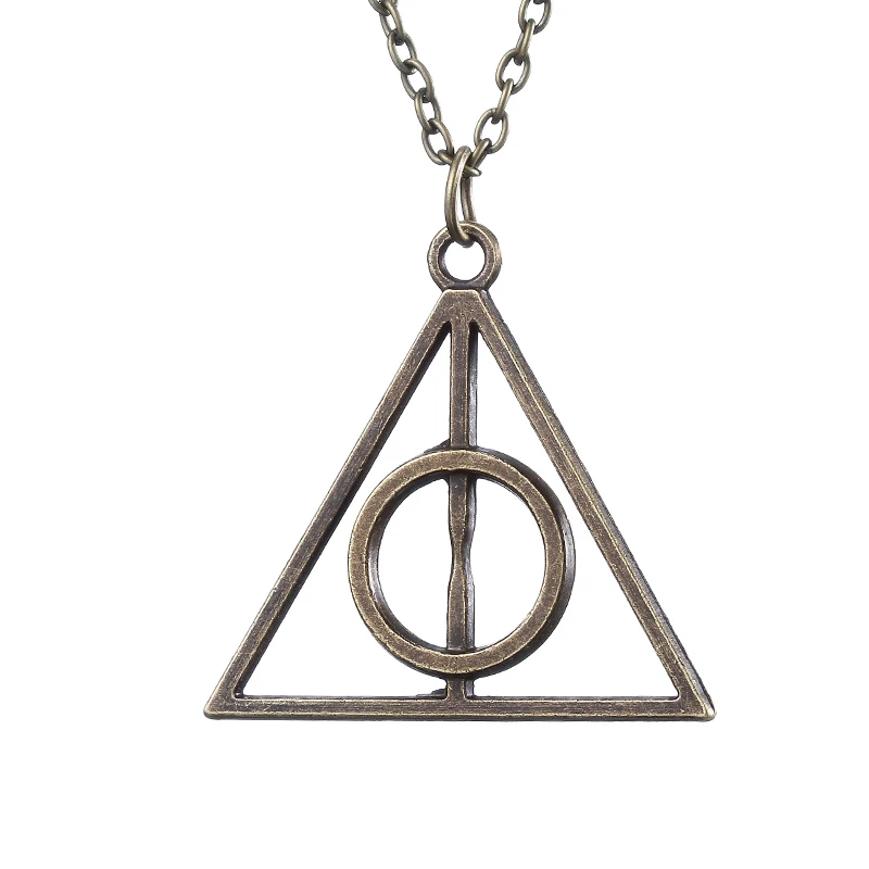 Мужские и женские винтажные ожерелья с подвеской в виде гортера треугольной