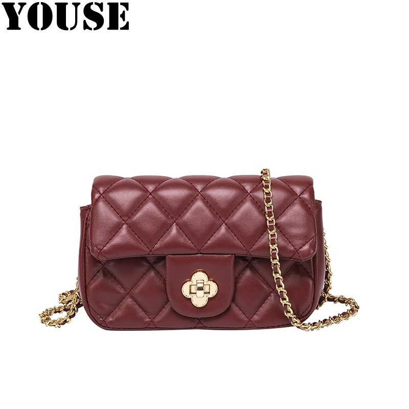

YOUSE Brand 2021 New Small Square Bag Fashion Trend Chain Single Shoulder Slanting Span Bag Crossbody Bags Designer Handbags