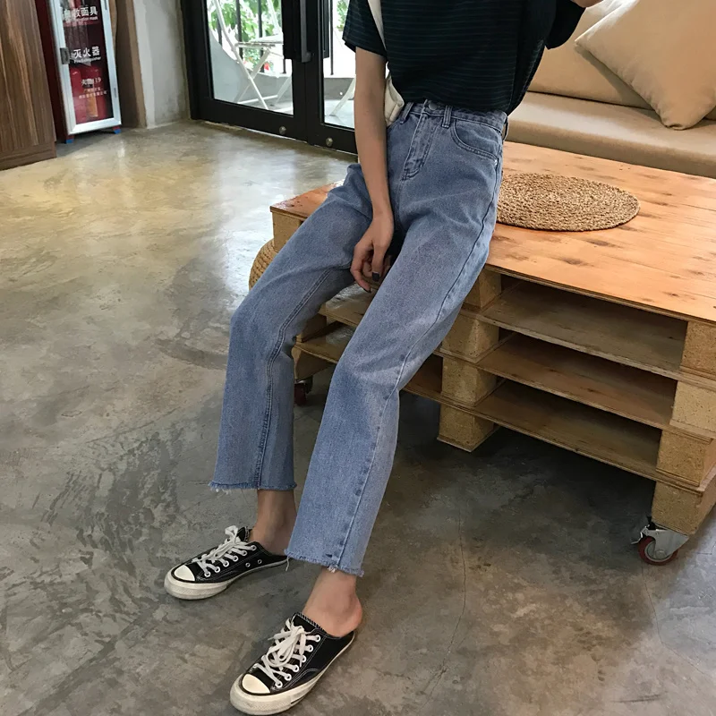 

Брюки женские шерстяные с широкими штанинами и высокой талией, весна-лето