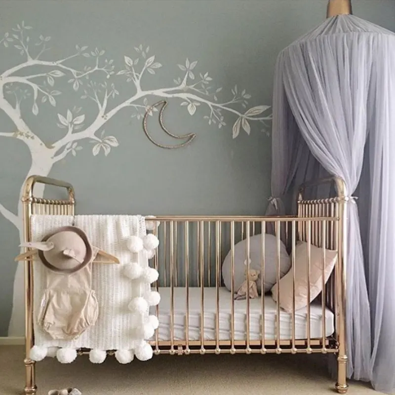 

Fashion Children Bed Mosquito Net Home Textile for Baby Round Thicken 7 Layers 10 Layers Premum Kids Tent Rome Decoration