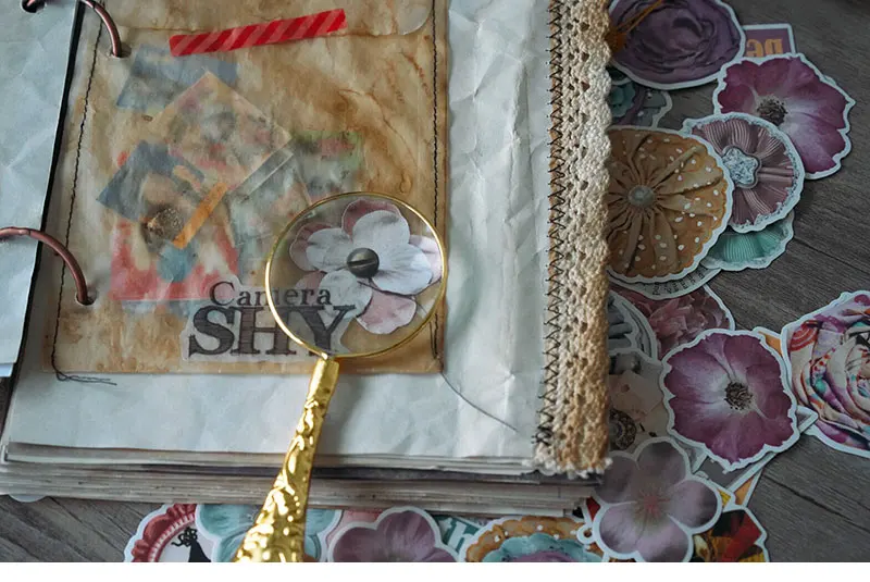 50 шт. маска с цветочным принтом в винтажном стиле мини-наклейки и наклейки для