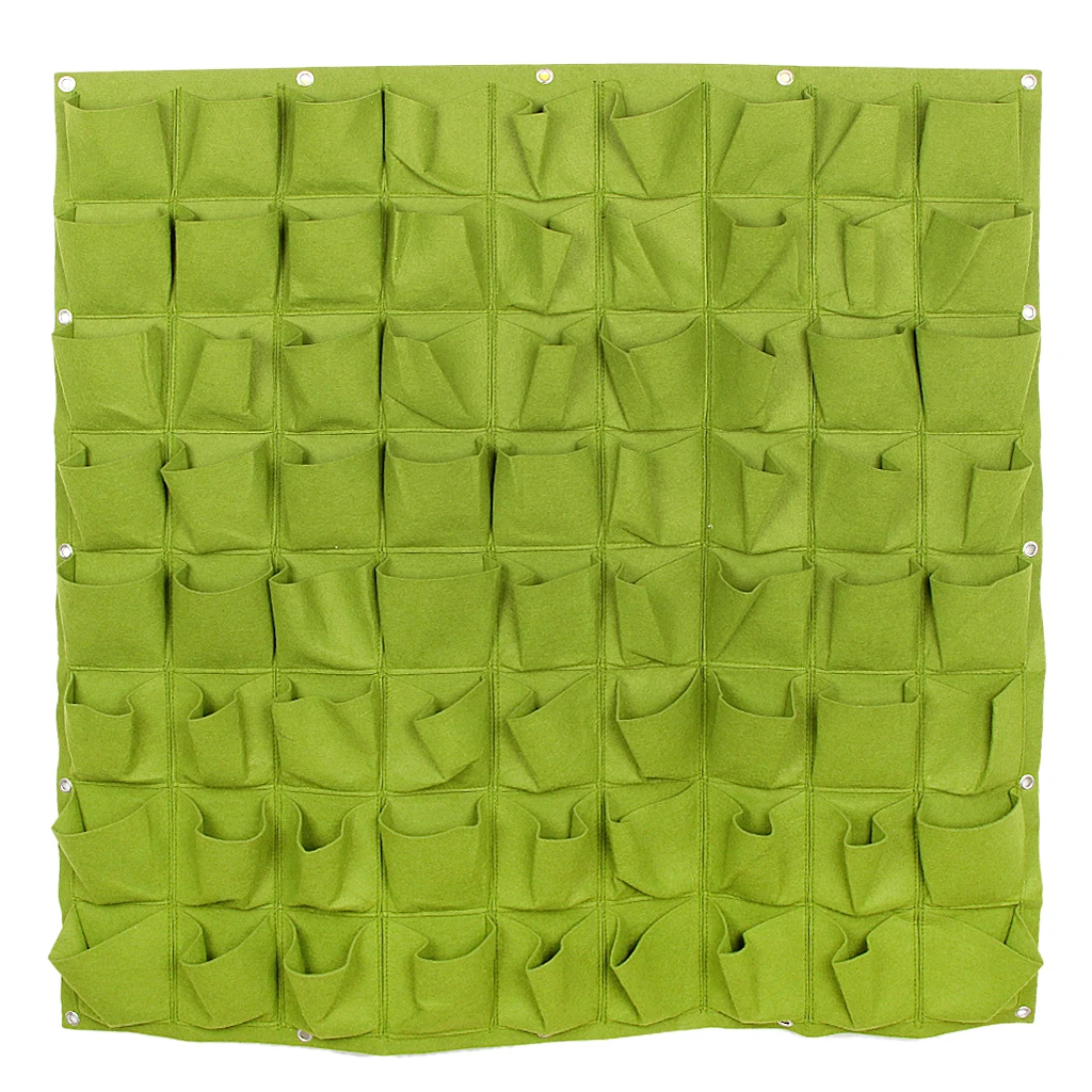 Wall Hanging 72 Pockets Garden Planting Bag Container Outdoor Planter Decor Herb Pot | Дом и сад