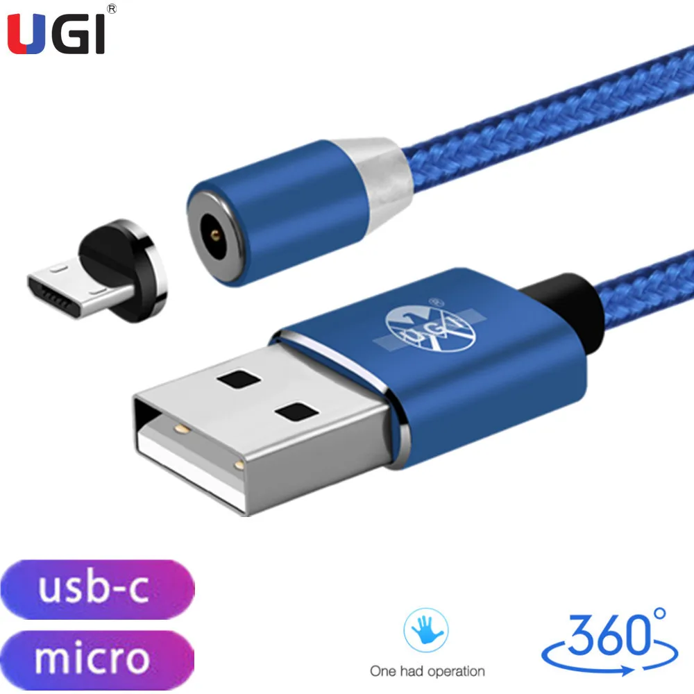 UGI 360 ° новый кабель для быстрой зарядки 1 3 м магнитное зарядное устройство Type C Micro