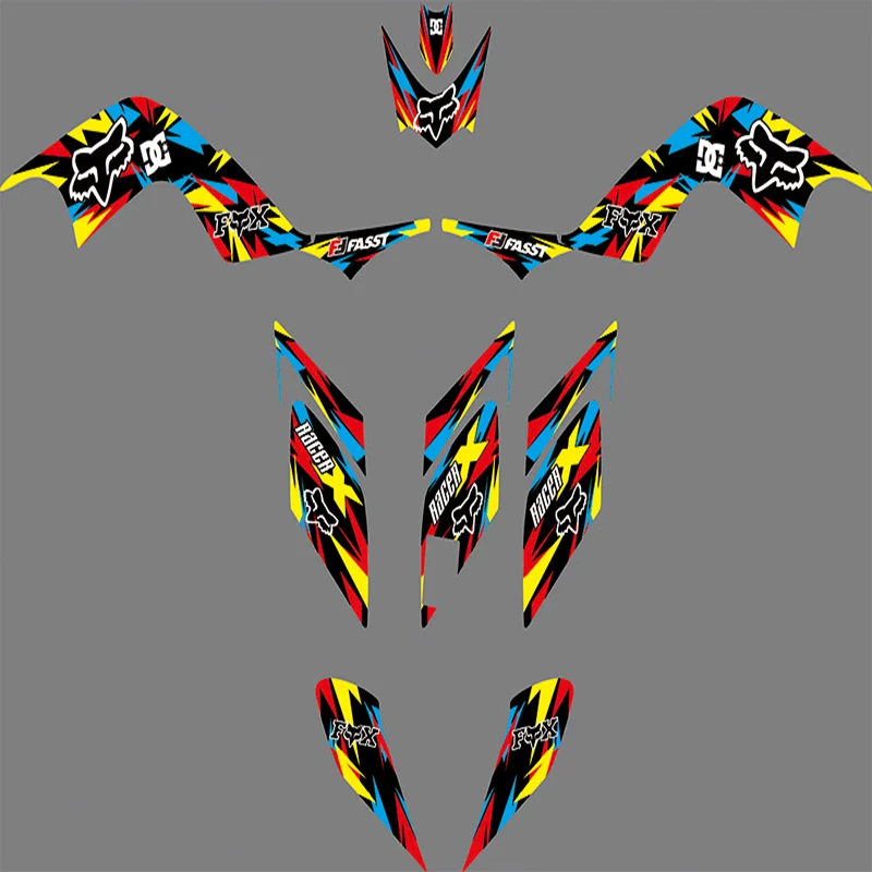 

0708 3M Motorcycle Decal Kits Sticker Graphics Kits for Yamaha RAPTOR 700R 2006 2007 2008 2009 2010 2011 2012