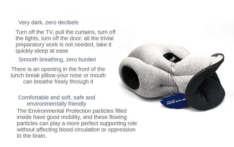 Подушка для обеденного перерыва портативная подушка путешествий удобная мягкая