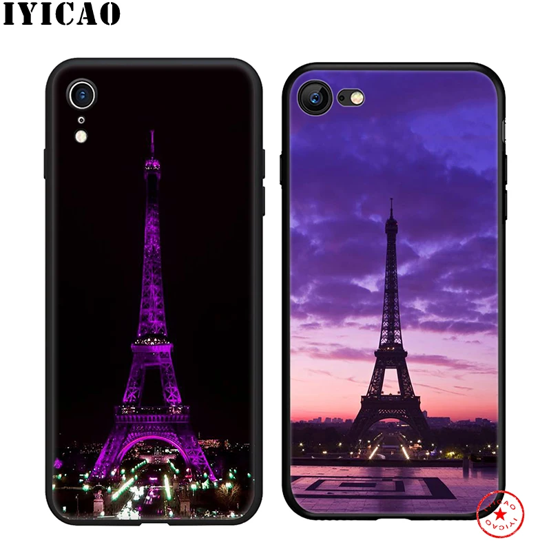 IYICAO Эйфелева башня Мягкий чехол для телефона iPhone 11 Pro XR X XS Max 6 6S 7 8 Plus 5 5S SE