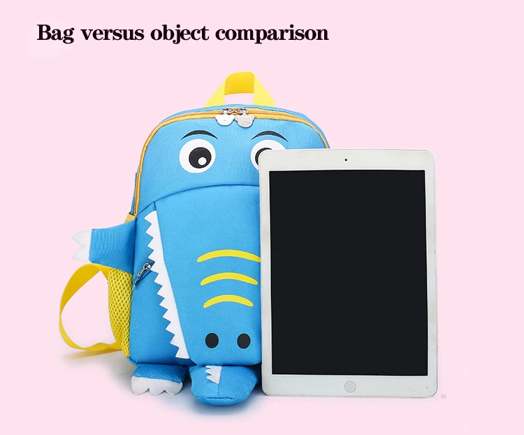 Детский рюкзак с милыми крокодиловыми 3d-животными водонепроницаемый и удобный