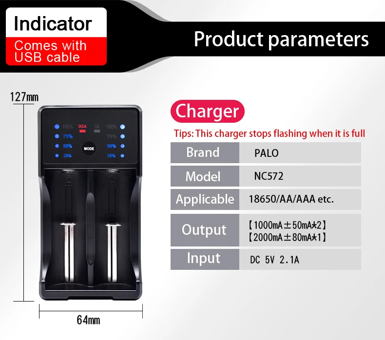 PALO 4 шт./компл. 18650 Батарея 3,7 V 2350mAh перезаряжаемый литий-ионный аккумулятор Батарея+ 2 шт. 18650 Батарея клетки ящик для хранения