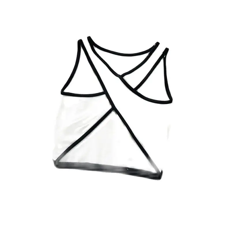 Женский трикотажный топ HELIAR однотонный укороченный на бретельках с