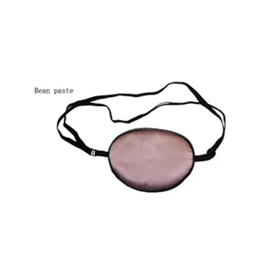 Bean paste Одноглазая высококлассная шелковая маска для сна одноглазая Amblyopia тренерская маска для век переносная Мягкая повязка для глаз спальный чехол MR088 - Цвет: Bean paste