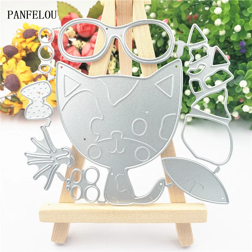 PANFELOU 11 5x10 см пасхальное кошка Скрапбукинг DIY тиснение бумажные матрицы