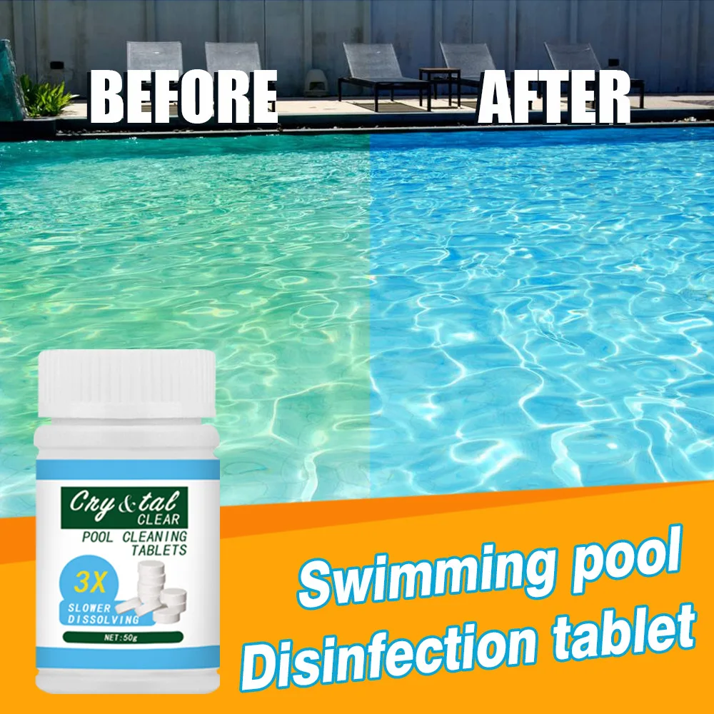 

100Pcs each Bottle Household Sterilization Cleaning Sheet Tool Multifunctional Swimming Pool Cleaning TABLET