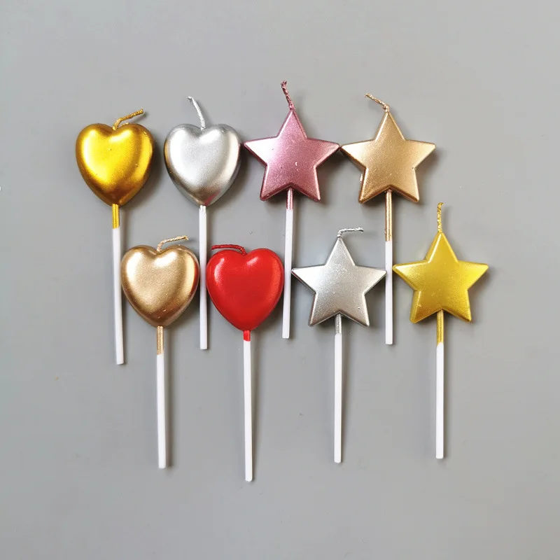 1 шт. Свеча для украшения торта украшение в форме звезд любовь свечи на День