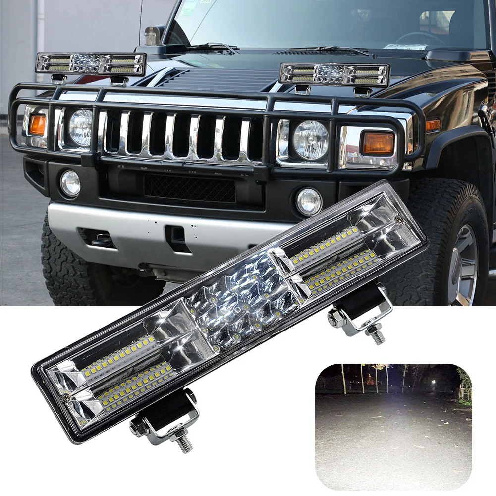

30cm 60W Work Lights DC12-80V 6500K Flood LED Light Bar IP68 Waterproof LED Pods for Offroad Truck ATV SUV