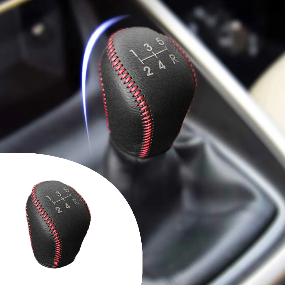 

Muchkey Leather Gear Stick Covers For Ford Ecosport 2013-2017 ESCORT 2015-2017 Fiesta 2013-2017 5 Speed Manual Shift Lever