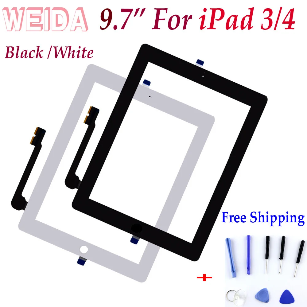 Сменный экран WEIDA 9 7 дюйма для iPad 3 A1403 A1416 A1430 сенсорная панель стекло замены 4 A1458