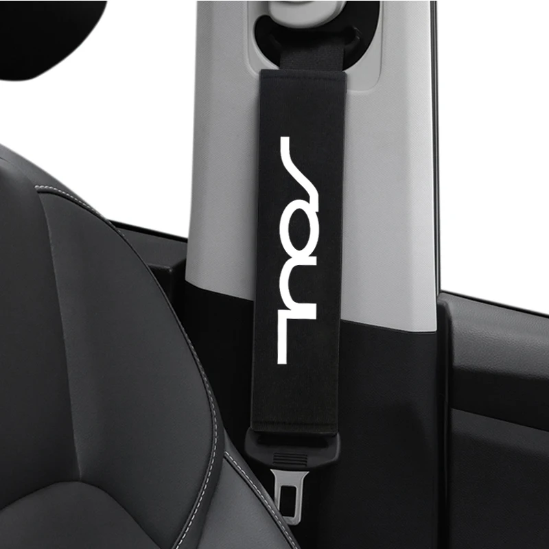 Накладки на ремень безопасности автомобиля чехол с вышивкой для KIA Soul 2010 2011 2017 2018 2