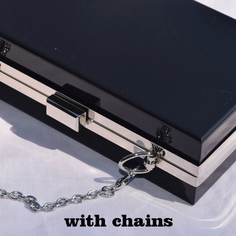 BK2 Silver O Chain Женская акриловая прозрачная сумка, сумочка, милая прозрачная сумка через плечо, женская прозрачная сумка, вечерние, свадебные, вечерние клатчи - Цвет: BK2 Silver O Chain