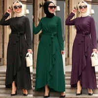 muslim dress elegant muslim long dress abaya islamic moroccan women dress clothing female muslim woman tracksuit lsm044
