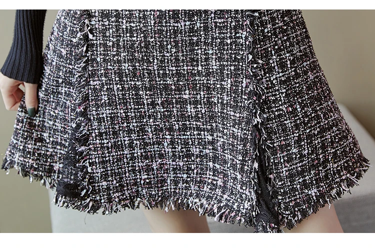 HAMALIEL новинка 2019 осенне зимний твидовый комплект из 2 предметов Модный женский