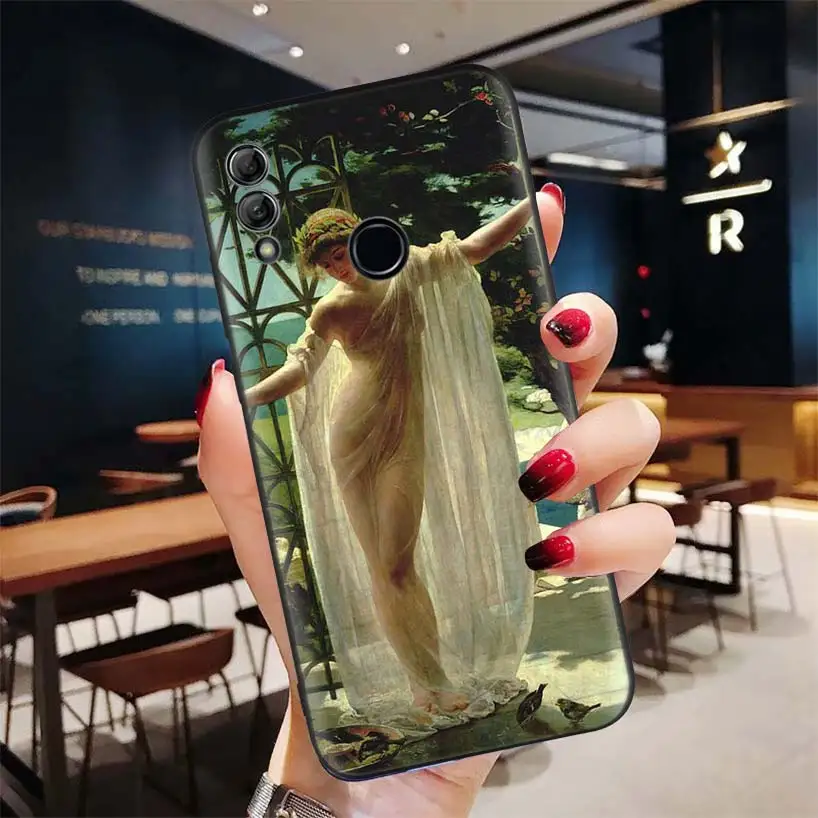 Чехол для телефона Angel Cupid черный чехол с рисунком Huawei Y9 Y5 Y6 Y7 2019 Honor 10 9 Lite 9X 8X 8S 8A 7X 7A