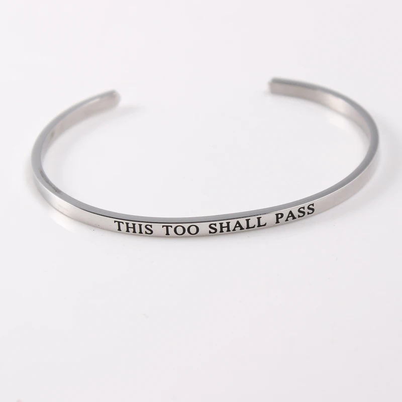 Браслеты нержавеющей стали и кольцеобразный браслет с гравировкой &quotЛюбовь