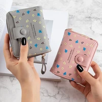 wallet women cute wallet for girl soft leather card holder anti theft anti degaussing coin purse floral pattern purse for lady