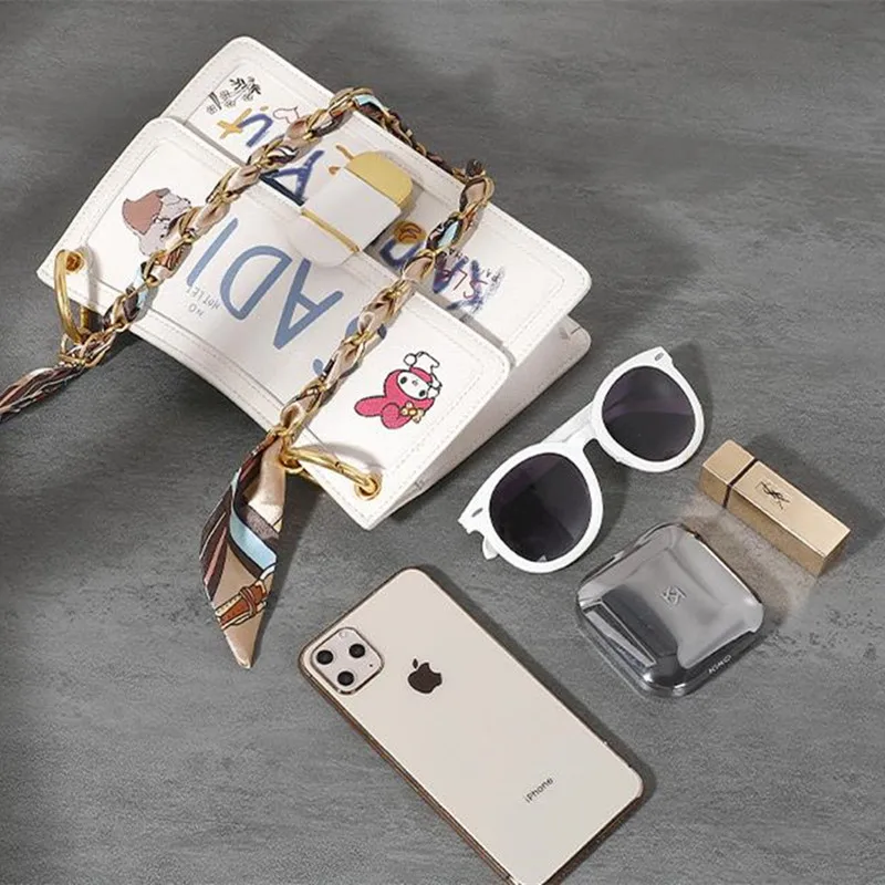 

Famous Luxury Brand 2021 New Fashion Ladies High-quality Leather Cartoon Print Chain Underarm Flap Bag Crossbody Shoulder Bag cc