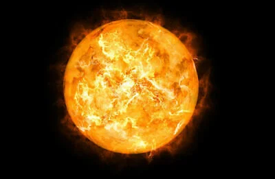 Шелковый плакат с рисунком Земли Солнца для домашнего декора 24x36 дюймов | Дом и