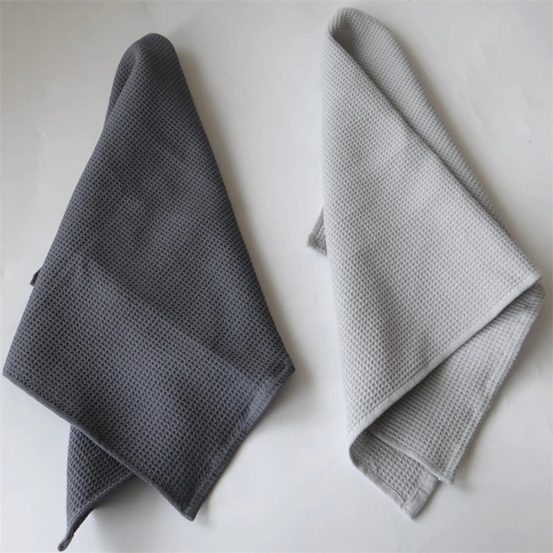 2021 Новое японское Вафельное полотенце чистый цвет хлопок впитывающие кухонные