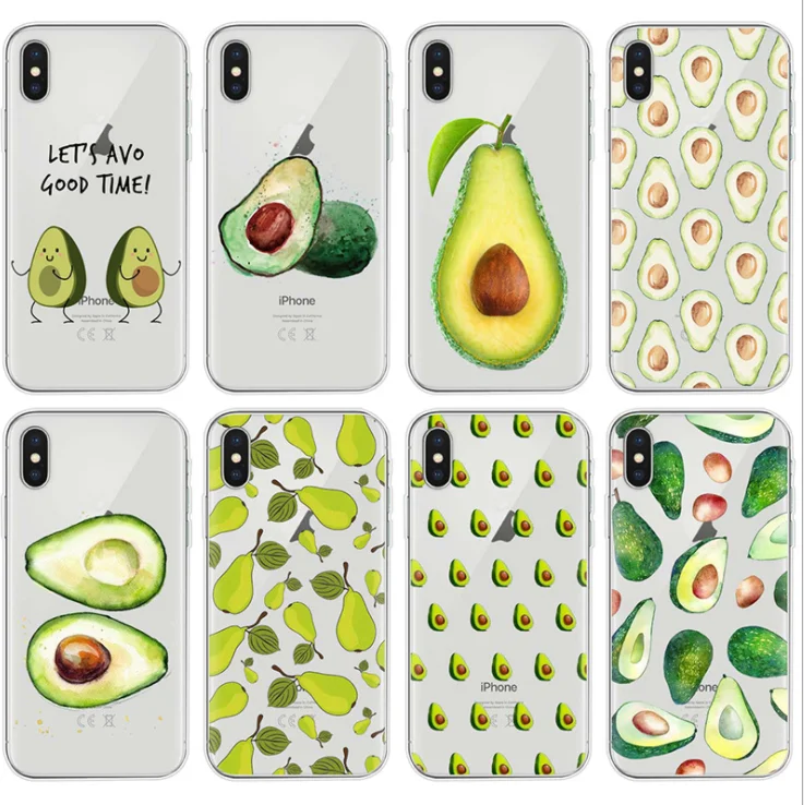 Летний Мягкий ТПУ чехол для мобильного телефона с фруктами авокадо девочек iPhone 11