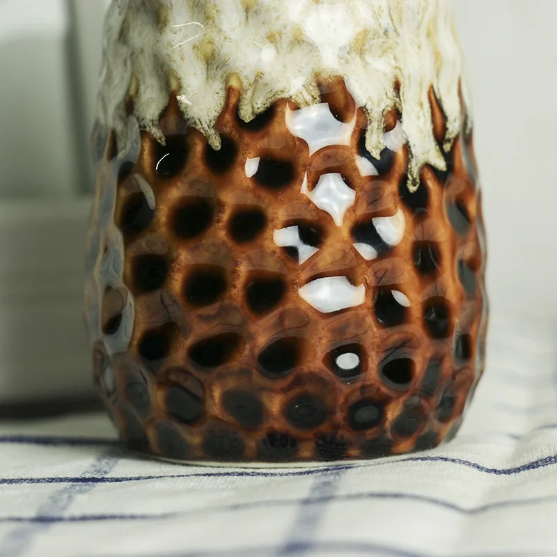 Белая/желтая/зеленая/синяя Минималистичная керамическая ваза искусственная