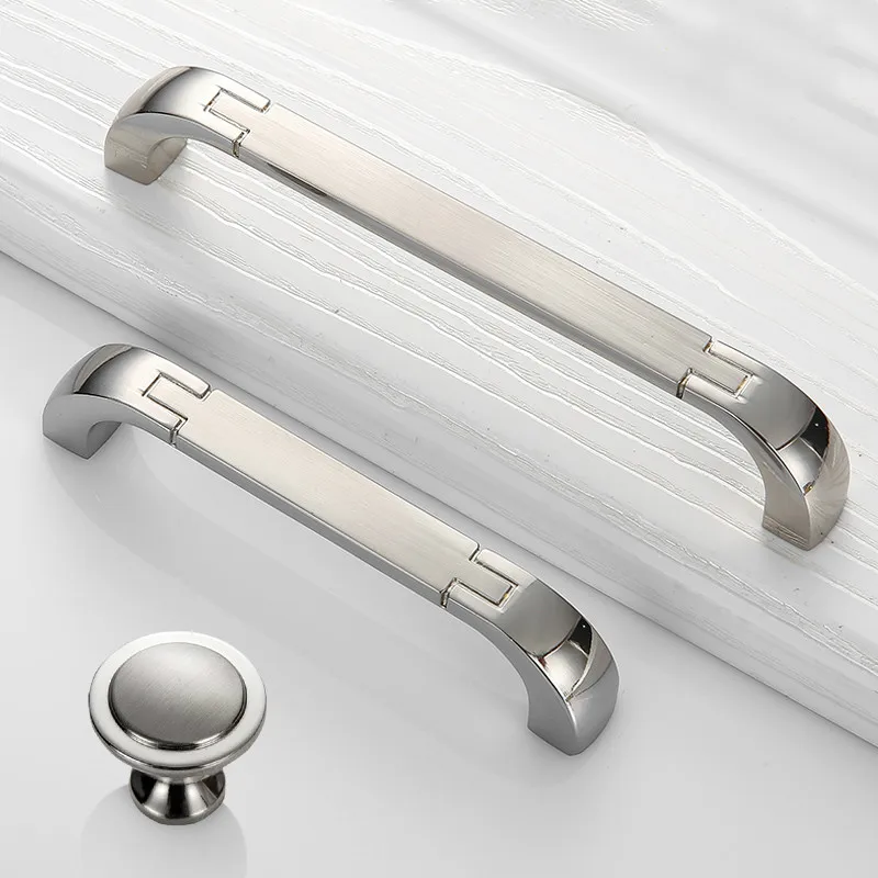 Дверные Ручки современного и контракт серебро потрясение дверная ручка простой