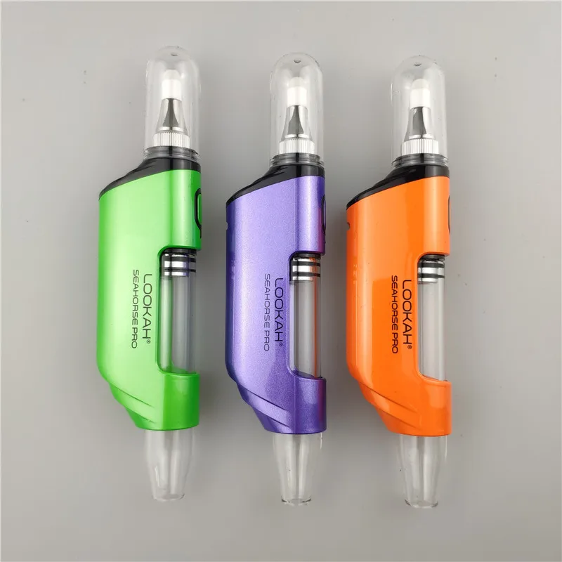 

Lookah Seahorse Pro DabRigs Kit Vapor Dry Burning Pipe Quartz Dish Preheat Chamber for E-nail Wax Concentrate Shatter Budder