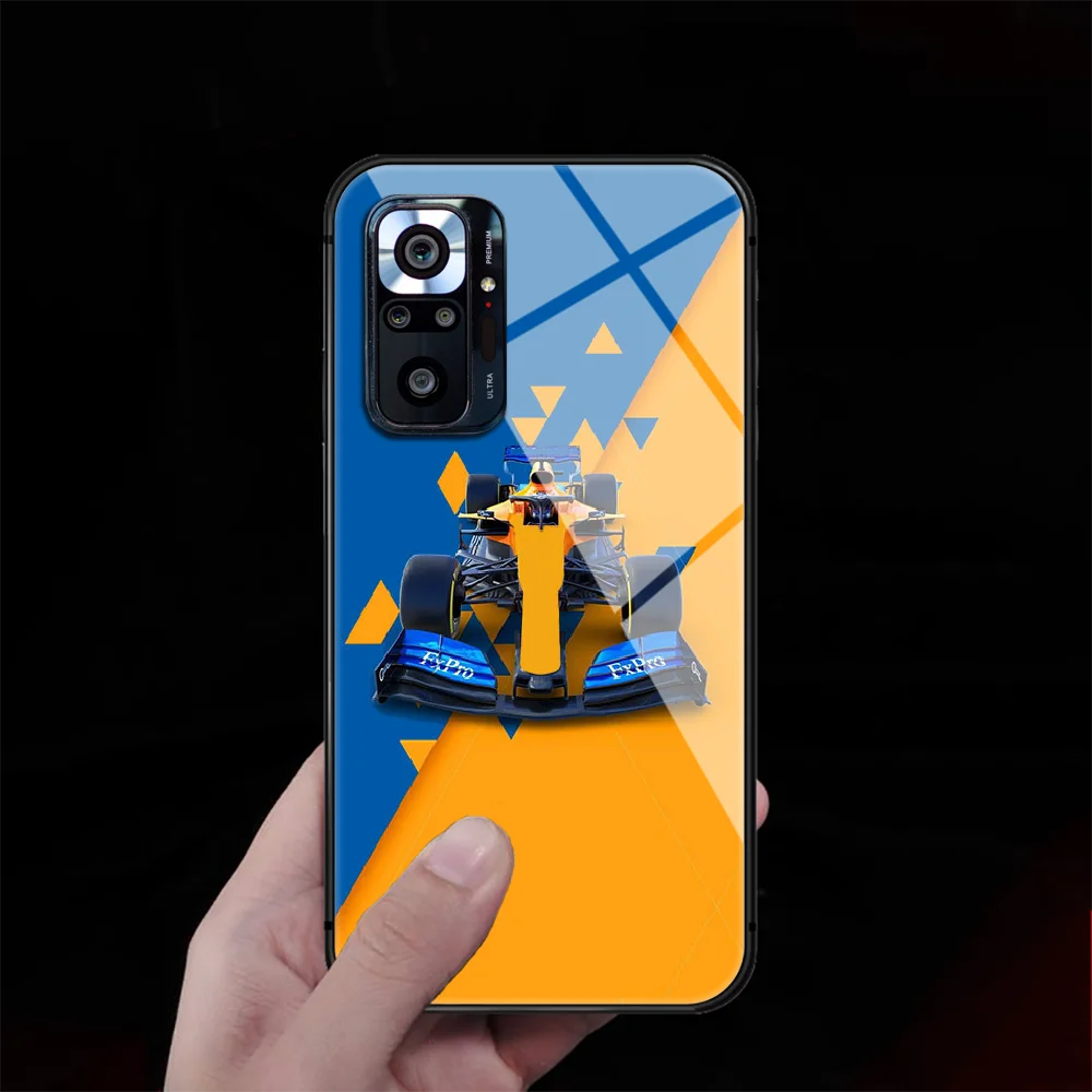 

Lando Norris F1 Tempered Glass Phone Case Cover For Xiaomi Redmi Note 7 8 9 10 K40 A C S T Pro Black Coque Fashion Black Etui