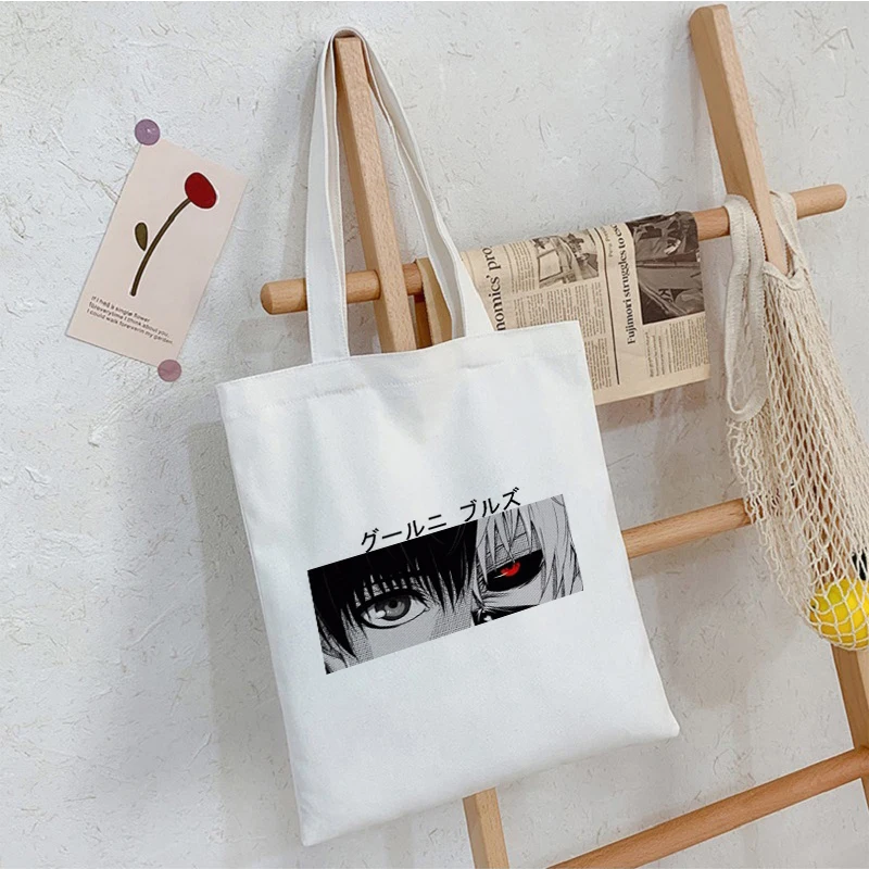 

Anime Tokyo Ghoul Canvas Bag Darks Harajuku Gothic style Shopper Large Capacity Women's Bag Classic Shoulder Bag Vintage HandBag