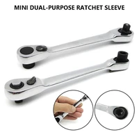 mini ratchet 1 4 inch double ended quick socket ratchet wrench rod screwdriver bit torque ratchet wrench sleeve hand tools